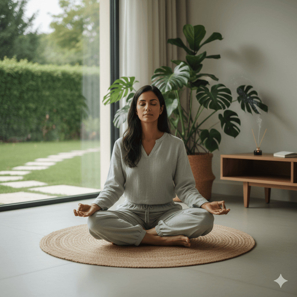 Calm workspace and habits supporting focus